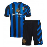 Echipament fotbal Inter Milan Lautaro Martinez #10 Tricou Acasa 2024-25 pentru copii maneca scurta (+ Pantaloni scurti)